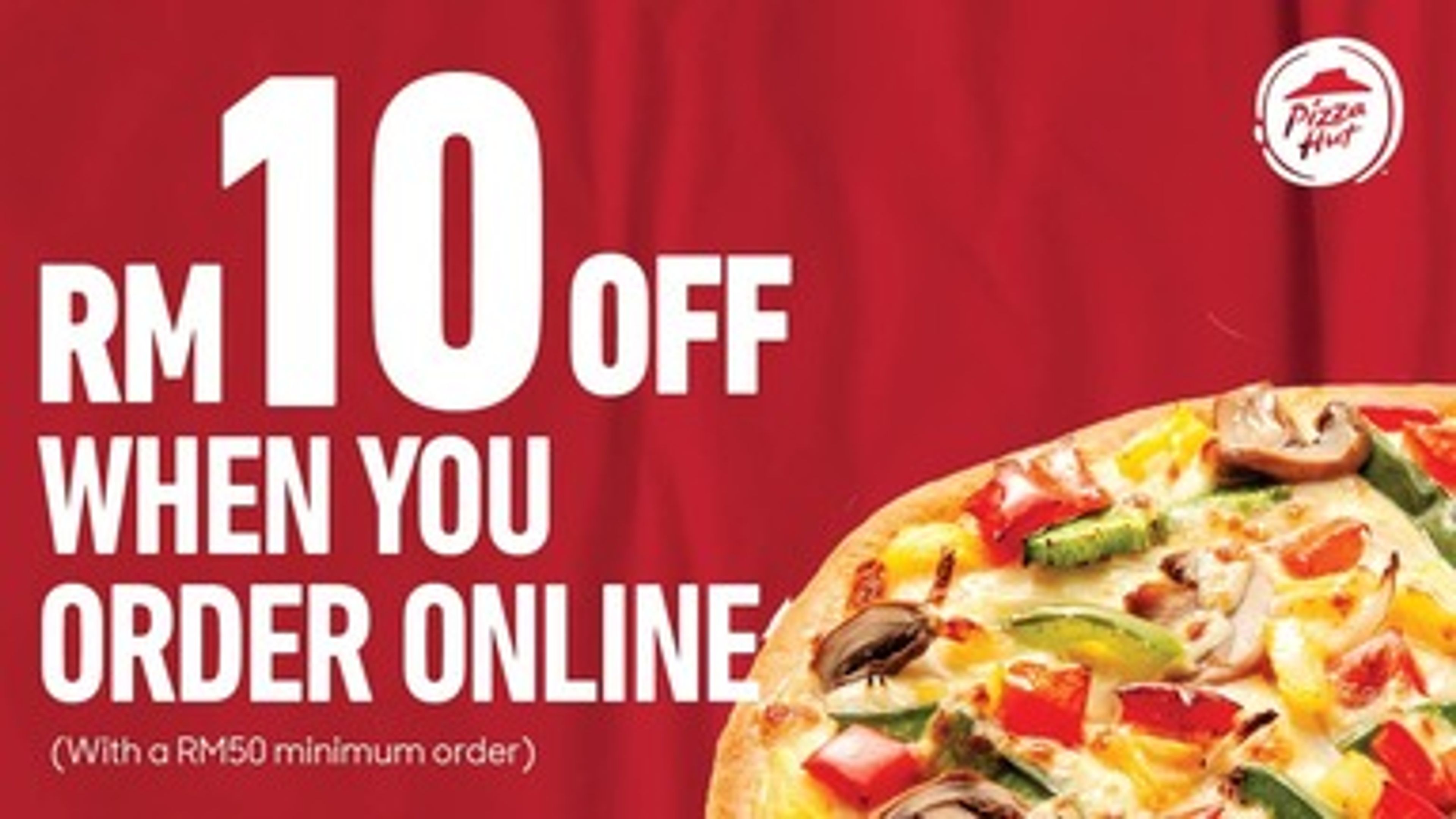 Imej sepanduk pondok pizza 