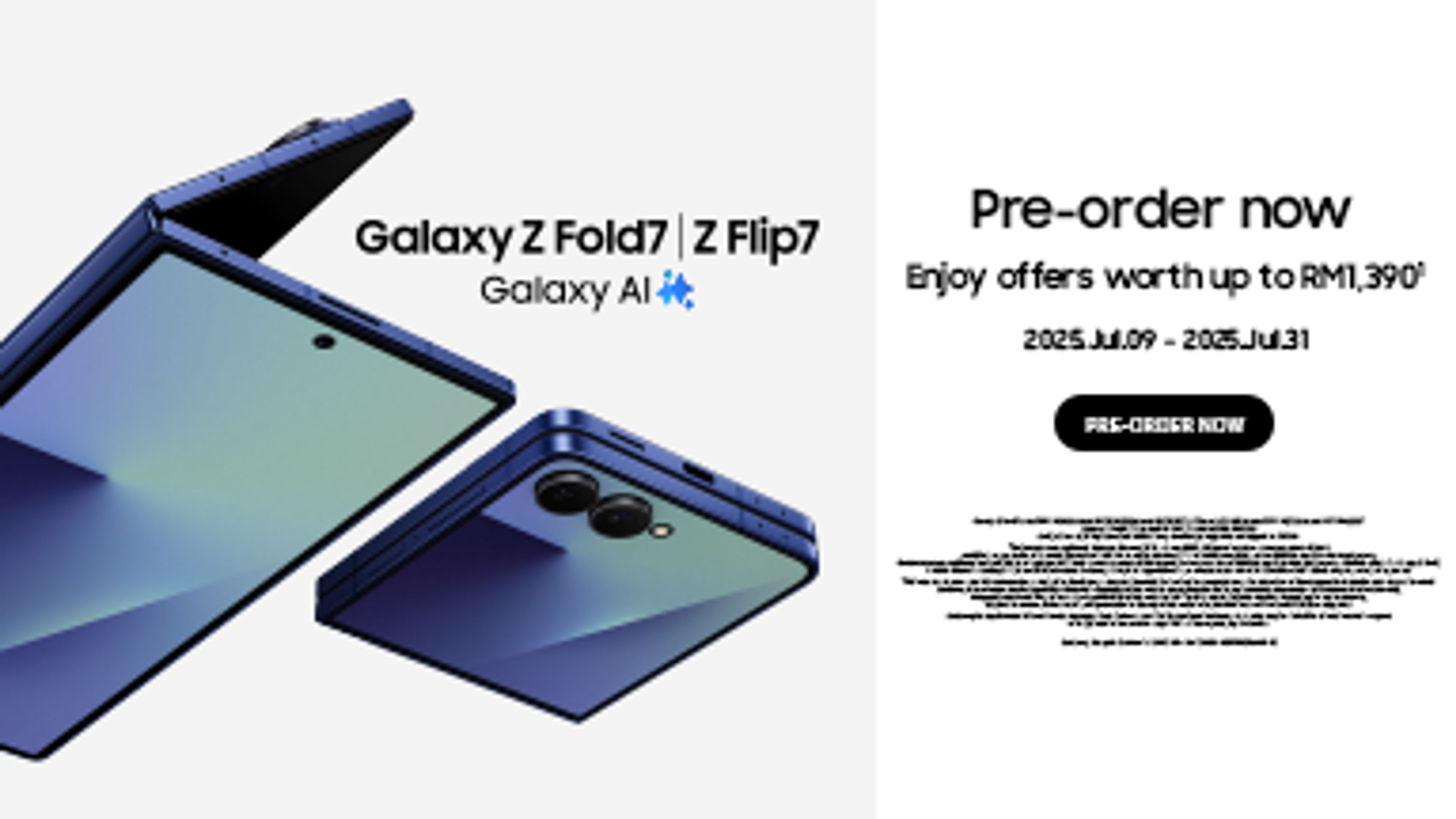 Samsung Z Fold 7/ Flip Z Pre order Banner