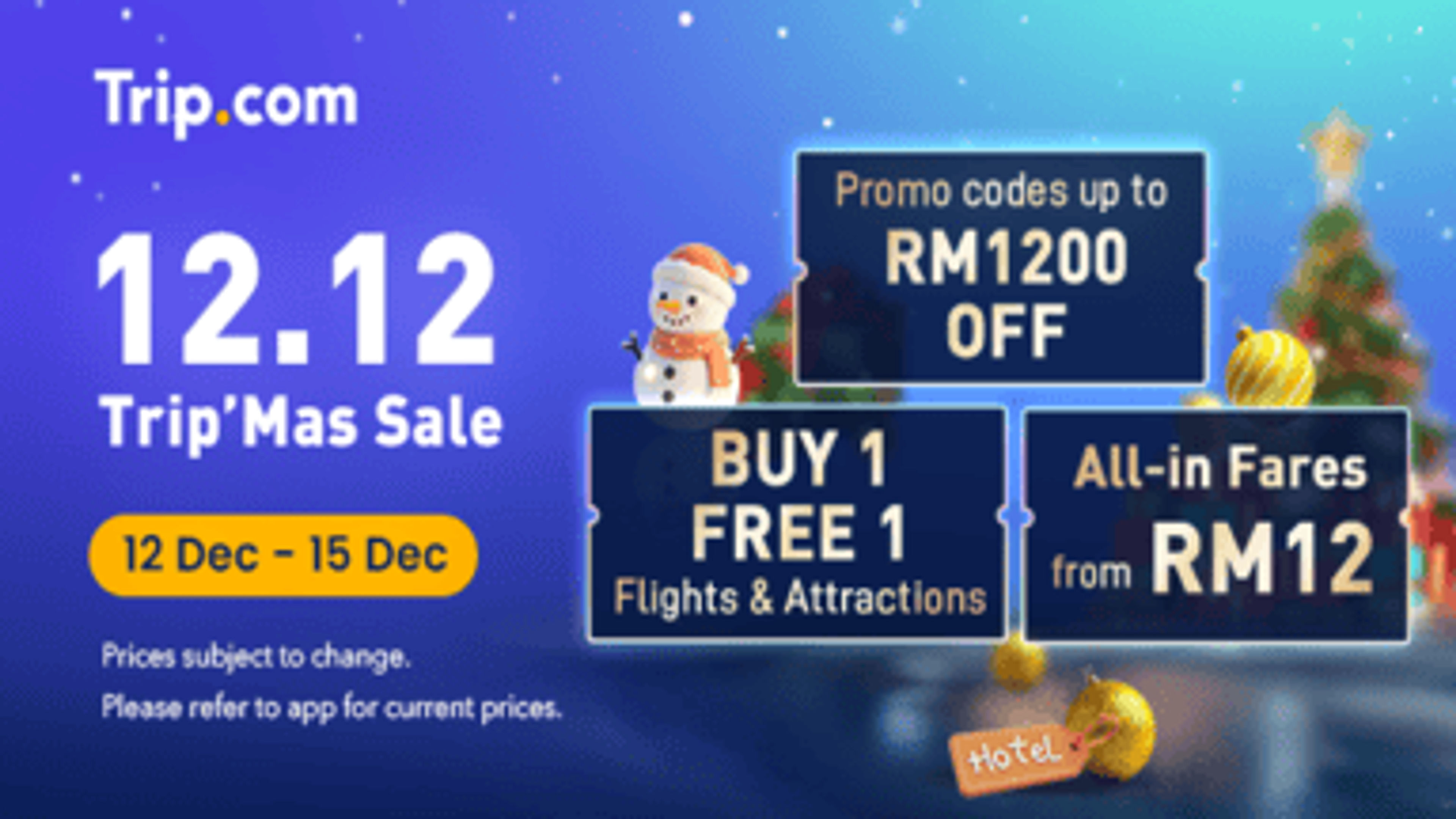 Trip.com 12.12 banner