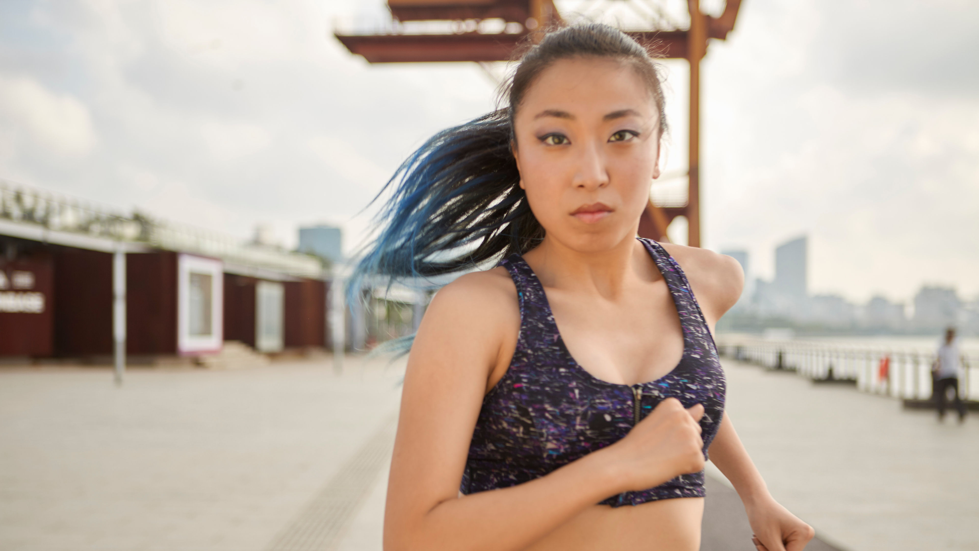 a Woman jogging