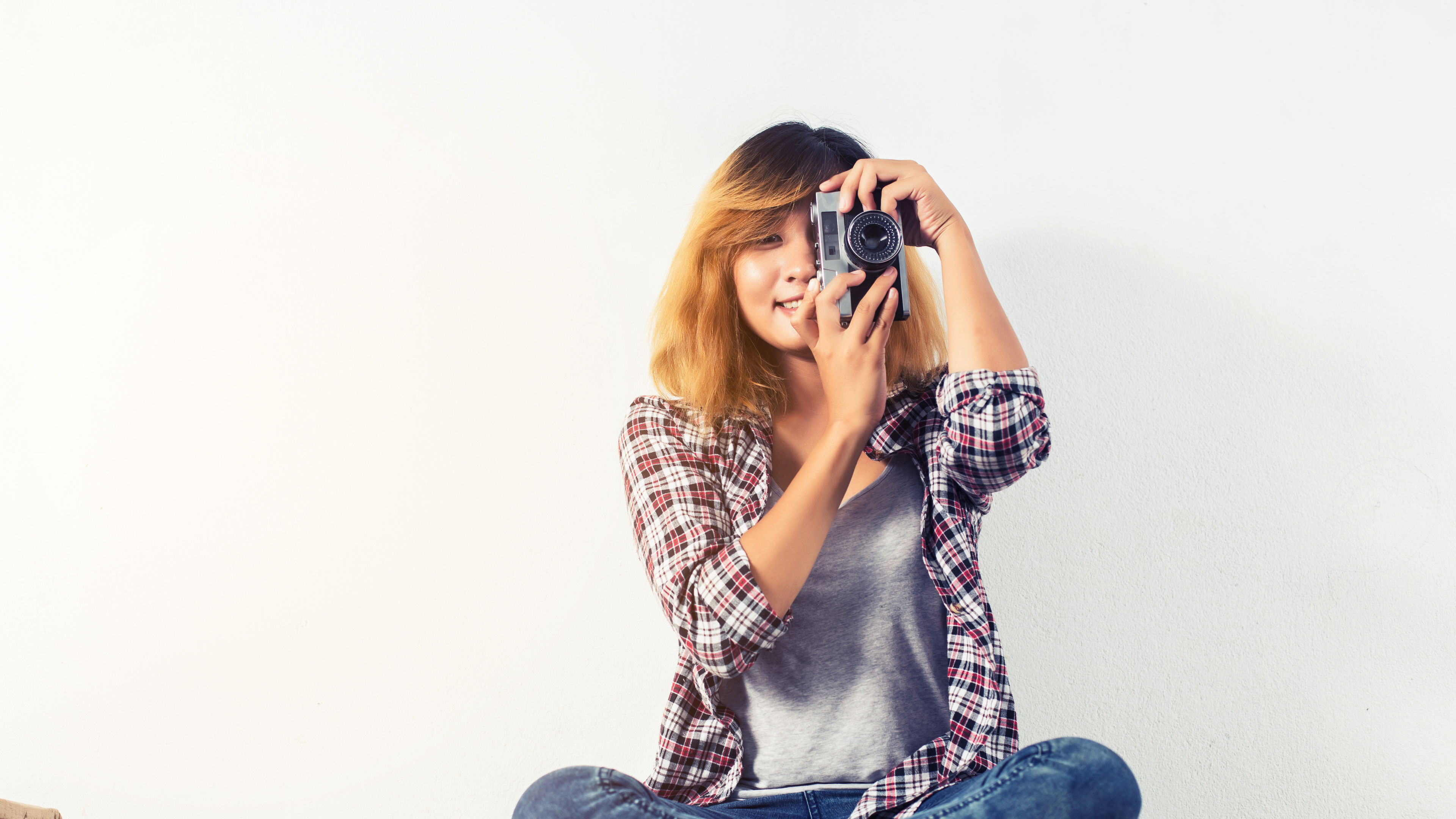 A woman taking photo