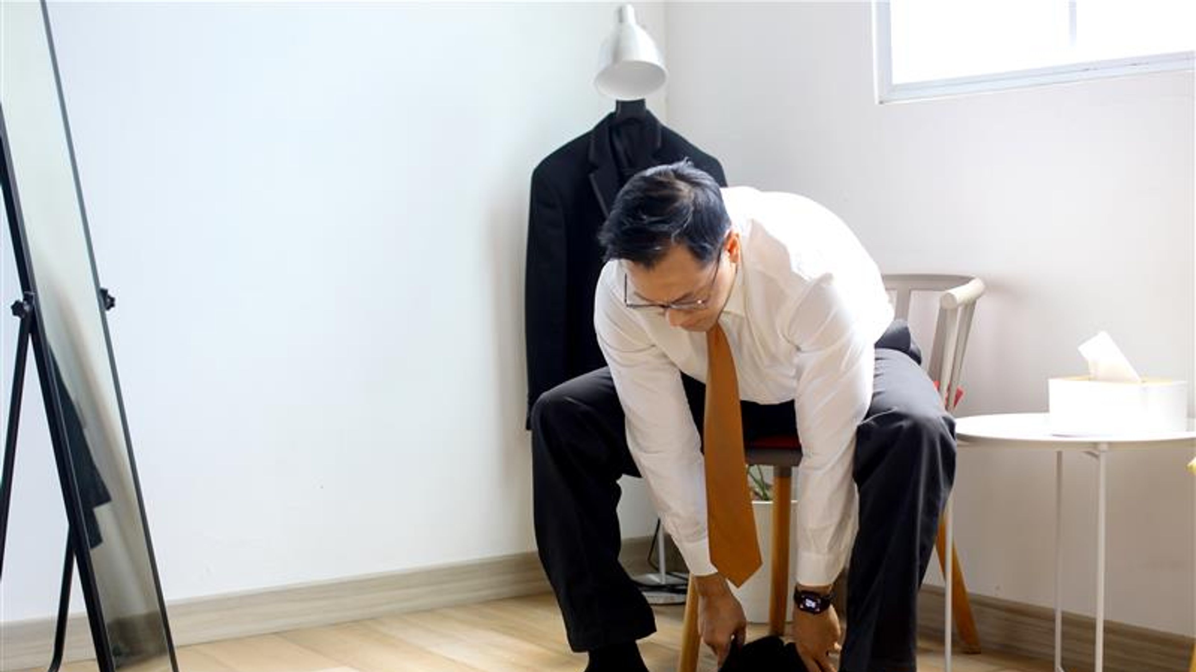Businessman Grooming Before Work