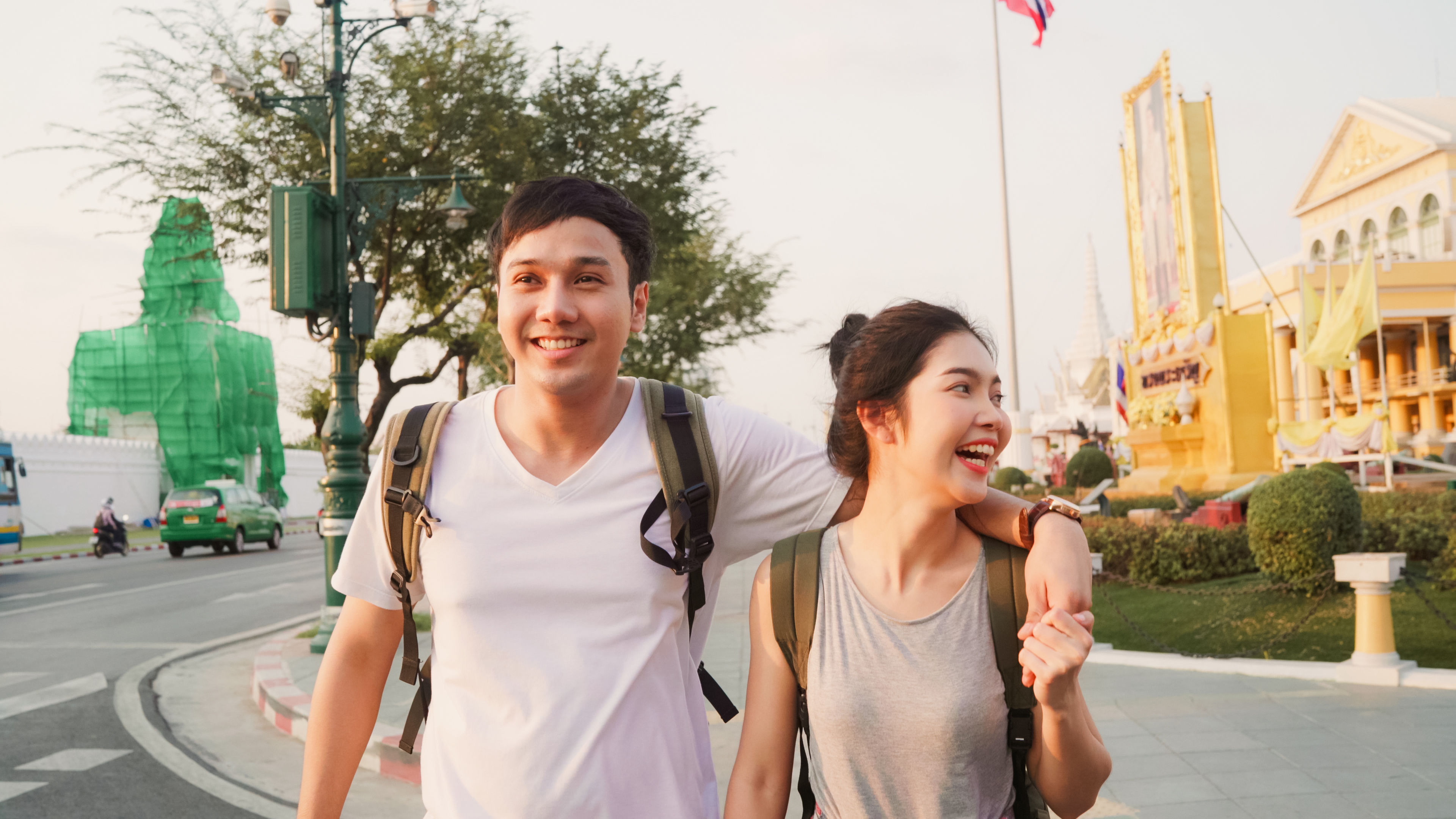 Couple travelling