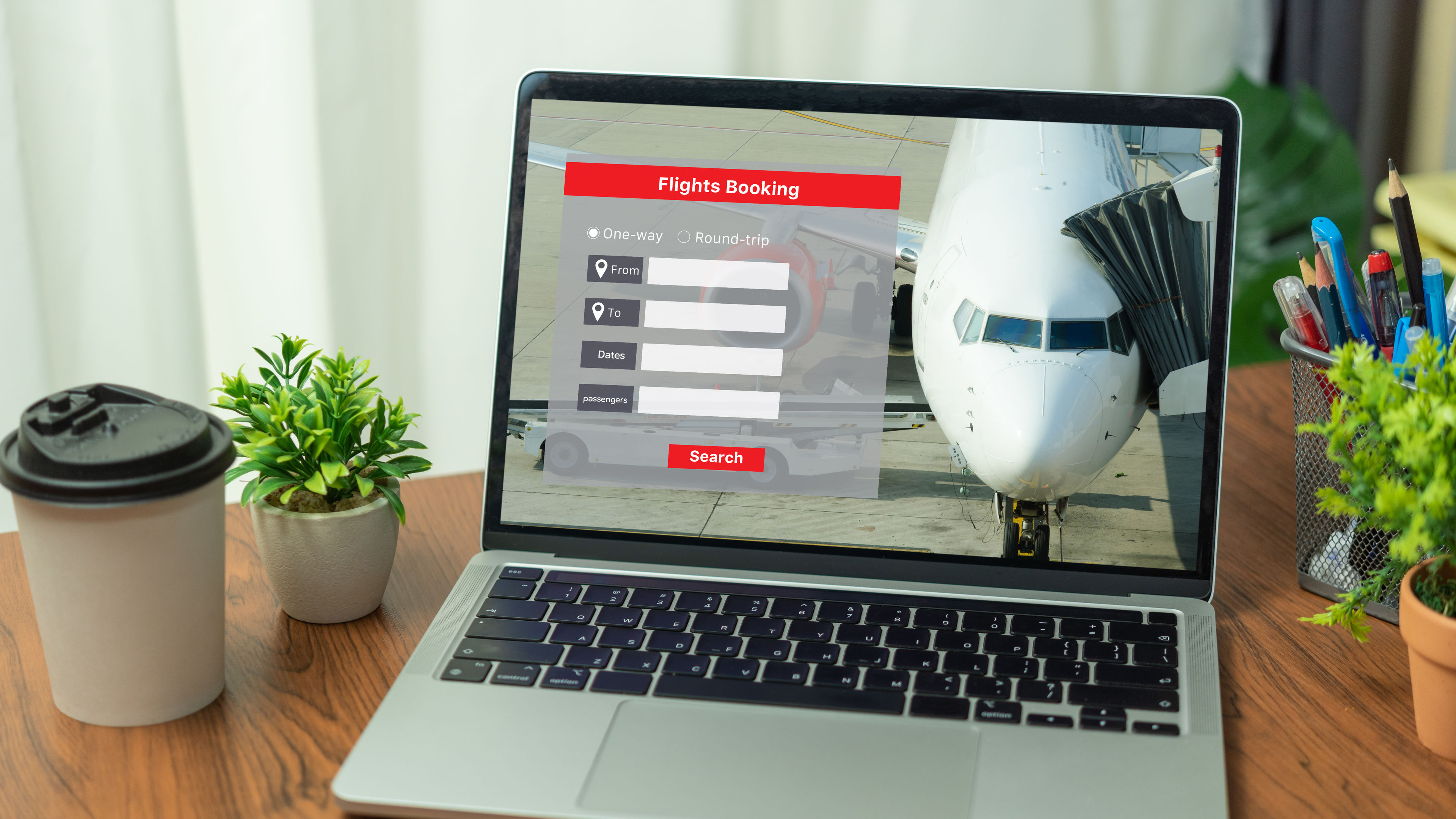 The screen shows an online flight booking website