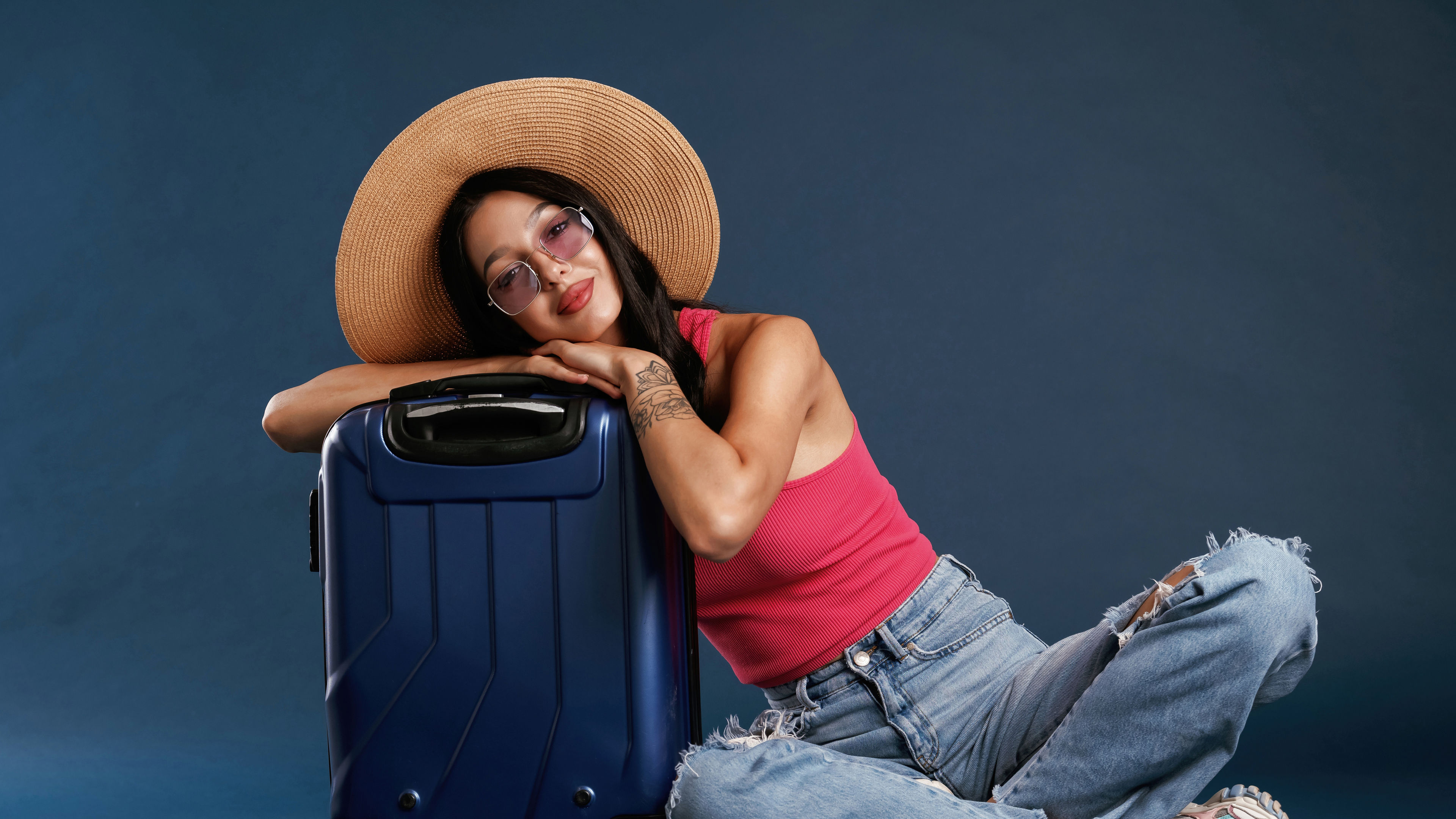 Woman with suitcase 