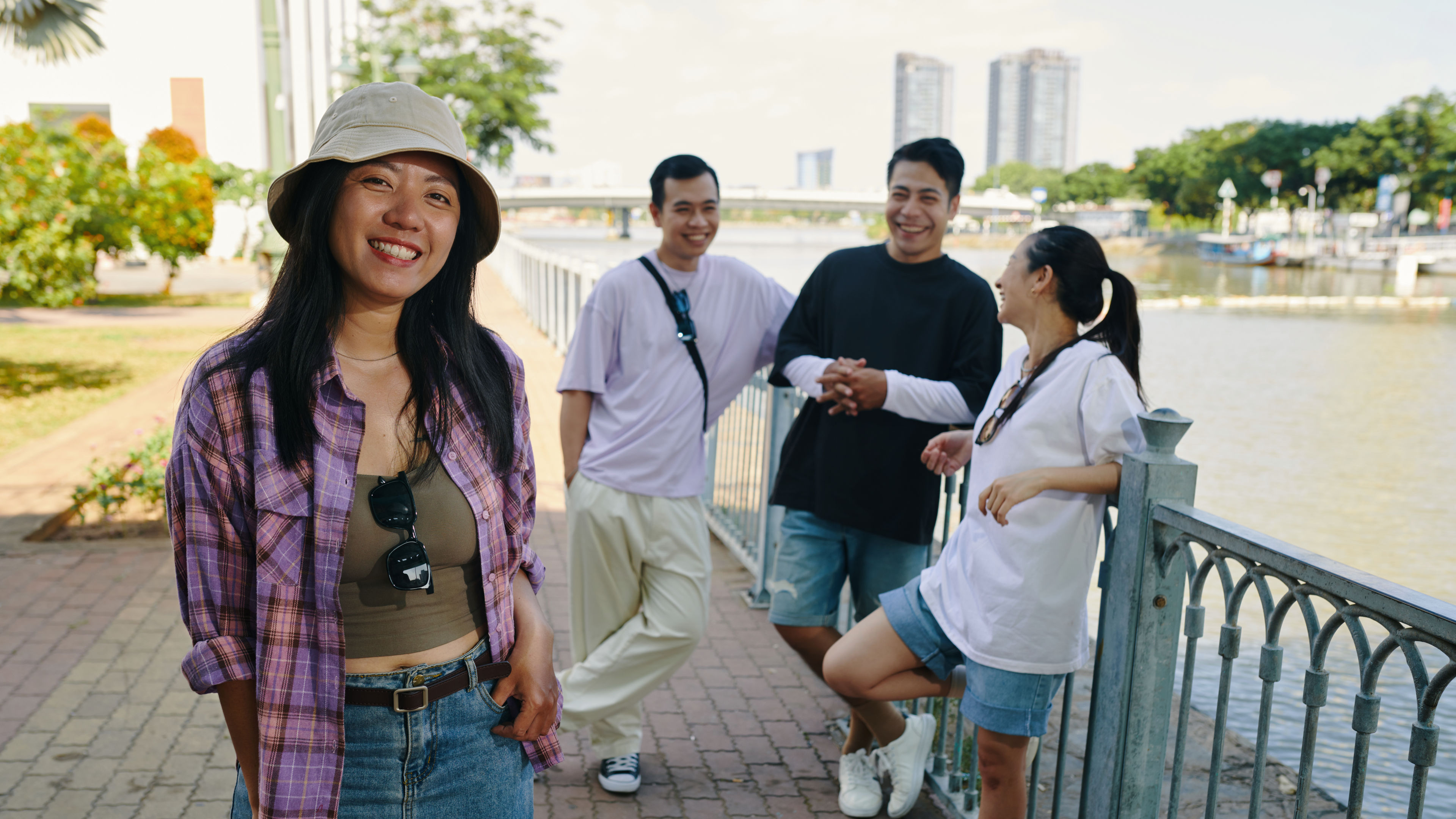 Young people hanging out