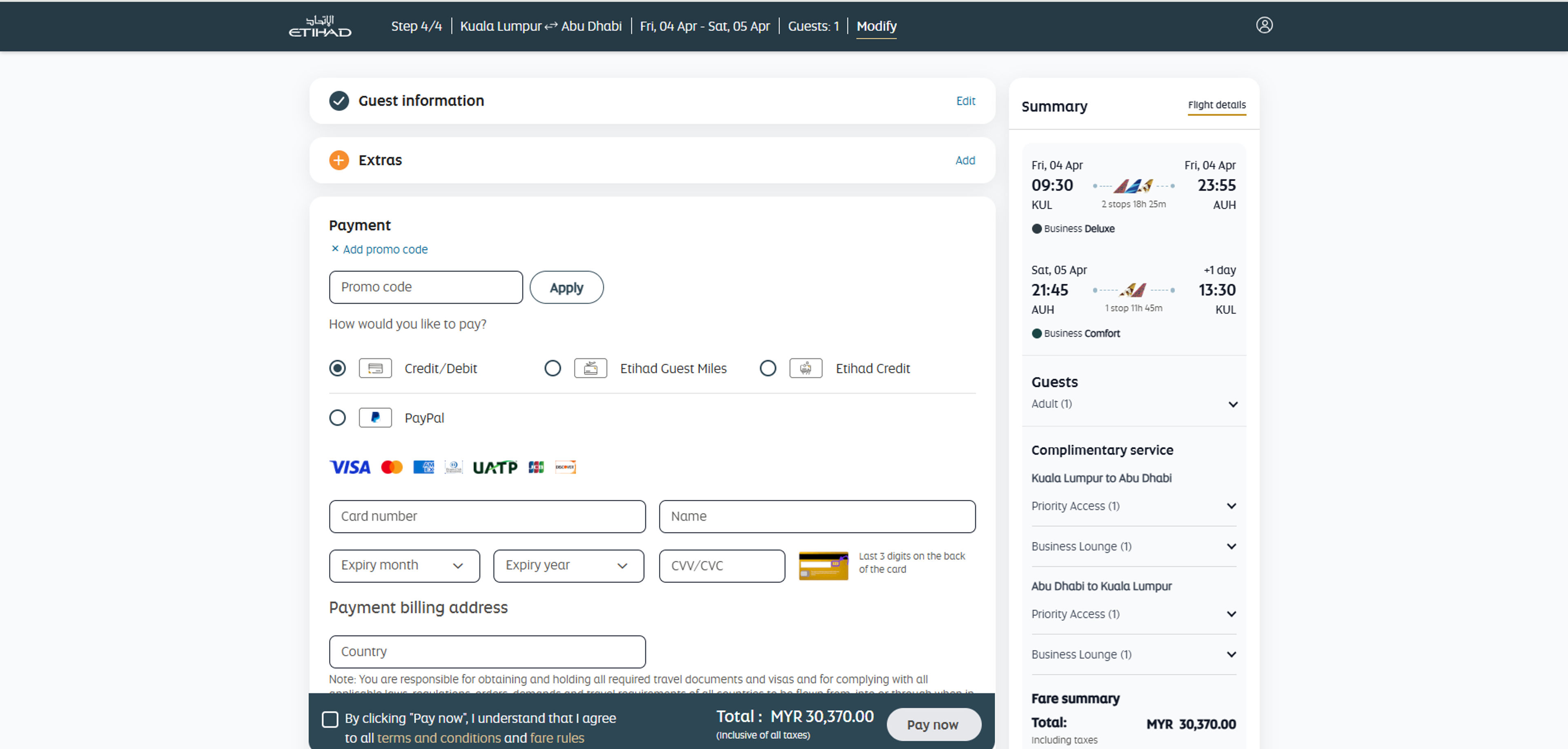 Cara menggunakan kupon untuk Etihad Airways